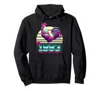 1993 Année du Coq rétro années 80 Vaporwave Zodiaque Chinois Sweat à Capuche