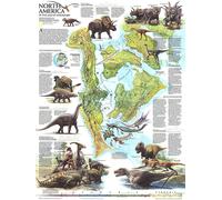 1993 Carte L'Amérique du Nord à l'ère des dinosaures