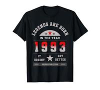 1993 Vintage Legends are Born in The Year Anniversaire T-Shirt