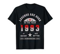 1993 Vintage Legends are Born in The Year Anniversaire T-Shirt Graphique avec Valeur