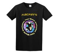 1995 Hackers Angelina Jolie Debut Movie Vintage Men Simple Tshirt Black XL