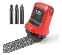 Trodat Rouleau encreur ID Protector+ — Anti‑vol d'identité, boîte intégrée, 3 recharges, rouge