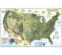 1996 Etats-Unis, la carte des paysages physiques