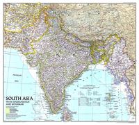 1997 Asie du Sud avec Afghanistan et Myanmar (carte)