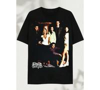 1998 Buffy The Vampire Slayer VTG Chemise de film TV en coton 220g, version ample du Top à manches courtes col rond décontracté pour les quatre saisons avec imprimé L,M,S,XL,XXL,XXXLPortraitCoton