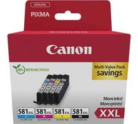 Canon CLI-581XXL BK/C/M/Y Multi Pack - Pack de 4 - 11.7 ml - taille XXL - noir, jaune, cyan, magenta - 1998C006