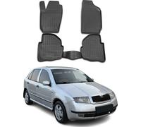 1999-2007 Skoda Fabia Tapis de sol TPE noir 4 pièces