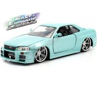 1999 Nissan Skyline GT-R "Fast & Furious Metallic Green 1:24 Jada Toys 32608 253