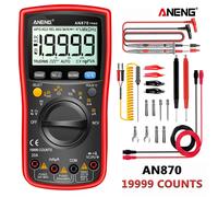 19999 comptes multimètre numérique multimètres True Rms compteur de courant AC/DC Voltimetro testeur de tension professionnel ANENG AN870 AN870 Red