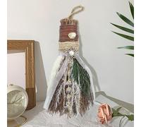 19cm Balai en Cannelle, Mini Balai de Sorcière avec Fleurs Séchées, Cristal Magique Naturel, Cristal Magique Naturel, Balais de Sorcière Fait Main pour Mariage Autel Samhain Porte Décoration d'hiver