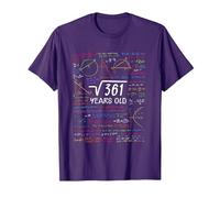 19e Anniversaire Fille Garçon Racine Carrée 361 = 19 Ans T-Shirt, Homme, Violet, XXL