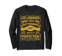 19e Anniversaire Septembre 1950 19 Ans déco Cadeau drôle Manche Longue