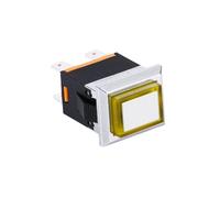 19mm 15A 2NO Rectangle Aluminum actuator Chrome Top LED Illuminated Momentary Self-locking Push Button Switch NWPNLXEA(Momentary,Others)