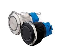 19MM 1NO1NC Metal Push Button Switch Latching/Momentary 250V5A Metal Push Button with LED Illuminate Customized Color NWPNLXEA(3V-9V)