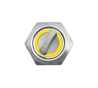 19mm 2 3 Position Metal Selector Rotary Switch Latching Push Button Switch With 12V 220V LED Illuminated Switch 1NO1NC Red Green NWPNLXEA(Yellow Led,MOMENTARY_3 POSITION_220V)
