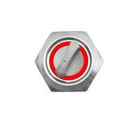 19mm 2 3 Position Metal Selector Rotary Switch Latching Push Button Switch With 12V 220V LED Illuminated Switch 1NO1NC Red Green NWPNLXEA(Red Led,MOMENTARY_3 POSITION_3-6V)