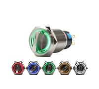19mm 2 position 3 position selector rotary switch push button switch dpdt latching on off 12v led illuminated NWPNLXEA(3V,Green LED)