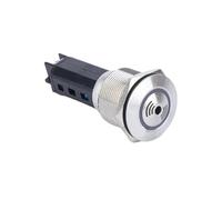 19mm 22mm metal Chrome buzzer with Red LED 12V 24V 220V 80DB with big sound bottom NWPNLXEA(22mm,RED LED_12V)