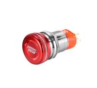 19mm 22mm Metal Emergency Stop Switch Mushroom Button Emergency Button Switch Small Power Emergency Stop Symbol NWPNLXEA(Red,9-24V_19MM)