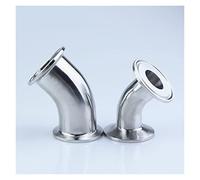 19mm 38mm 51mm 76mm O/D 1.5“ 2" 3” 4” Tri Clamp SS304 Stainless Steel Ferrule 45 Degree Elbow Pipe Fitting for Cheerfully (Size : 38mm x Ferrule 50.5)