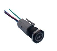 19mm black button switch led Reset or on-off wiring harness metal push switch NWPNLXEA(LATCHING_12V)