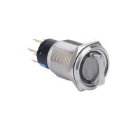 19mm LED Metal Switch Stainless steel 2 position Press Button 1NO 1NC Selector Push Button 12V 24V NWPNLXEA(Blue LED,Other)