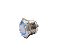 19mm Metal Annular Push Button Switch Ring LED 12V Momentary Car Auto Engine NWPNLXEA(Red)