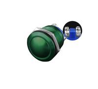 19mm Metal Button Switch Access Control Switch Spherical High Head Flat Arc Circle Start Self Reset Switch Screw Bottom NWPNLXEA(Spherical green)