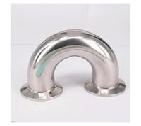 19mm O/D 1.5" Tri Clamp 304 Stainless Steel Ferrule 180 Degree Elbow Pipe Fitting