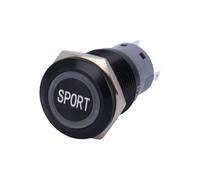 19MM Oxidized Black Metal Push Button Switch 1NO1NC Self-Latching/Momentary with LED Ring Illuminate and Symbol NWPNLXEA(MOMENTARY_12V-24V)