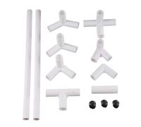 19mm PVC Straight Elbow Tee Cross Connector Pipe Fitting 60 90 120 135 Degree Joint for DIY Tent Fixed Support Fittings(Silver)