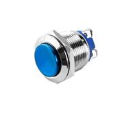 19mm Reset Semi Oxidation Switch Start Horn Doorbell Access Control Inching Metal Button Screw Foot NWPNLXEA(High head-blue)