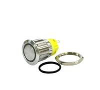 19mm Ring light ON OFF Stainless Steel vandal Momentary Reset Latching push button switch NWPNLXEA(Red,CN STANDARD_12V)