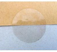 19mm ROND x PAQUET DE 136 Gloss Transparent Clair joints - amovible bord bas STICKERS AUTOCOLLANTS