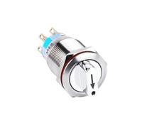 19mm Selector Actuator 2Position/3 Position Switch 1NO1NC Arrow Dot LED Latching Self-locking Push Button Switch NWPNLXEA(Match Harness Socket,3 Position)