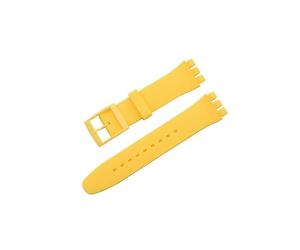 (19mm,Yellow)Silicone Strap For Swatch Jelly Three Eyes Classic 12/17/19/20MM Trigeminal