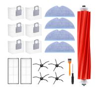 19PCS Kit Accessoires Pièces de Rechange pour Xiaomi Roborock S7 MaxV Ultra,S7 Pro Ultra, 1 Brosse Principale, 6 Sacs à Poussière, 4 Lingettes Humides, 2 Filtres, 4 Brosses latérales