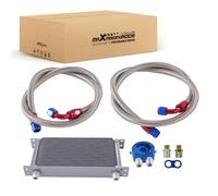 19Row 10AN Universal Engine Refroidisseur D'Huile+Filtre Adaptateur Argent Neuf