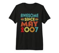 19th Birthday Idea Awesome Since May 2007 Bday 19 Years Old T-Shirt Haut de Gamme