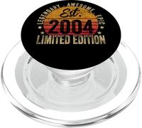 19th Birthday Vintage 19 Year Old Est 2004 Limited Edition PopSockets PopGrip pour MagSafe