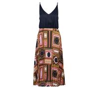 19V69 ITALIA Robe d’été 'Paola Baroque' bleu marine / jaune d'or / rose clair / blanc, Taille 40