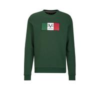 19V69 ITALIA Sweat-shirt 'Nico Carrier 5' vert / rouge / blanc, Taille S