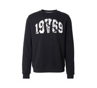 19V69 ITALIA Sweat-shirt 'Nico' noir / blanc, Taille XL