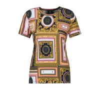 19V69 ITALIA T-shirt 'Bella Baroque' marine / jaune d'or / rose / blanc, Taille XS