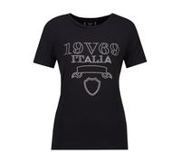 19V69 ITALIA T-shirt 'Bella Stones' gris argenté / noir, Taille M