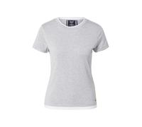 19V69 ITALIA T-shirt 'Camilla' gris chiné / blanc, Taille L