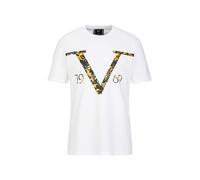 19V69 ITALIA T-Shirt 'Rafael Carrier 2' jaune / gris / noir / blanc, Taille M