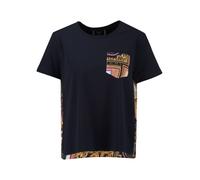 19V69 ITALIA T-shirt 'Tabitha Baroque' marine / jaune d'or / rose clair / blanc, Taille M