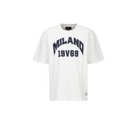 19V69 ITALIA T-Shirt 'Tamaro College' noir / blanc naturel, Taille L