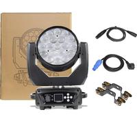 19x15W RGBW LED Moving Head Light, contrôle DMX, mouvement panoramique/inclinaison rapide, tête mobile connecteur 19X15WEU